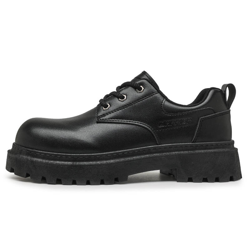 WARRIOR Warrior Casual Leather Shoes Men's Bright Black
