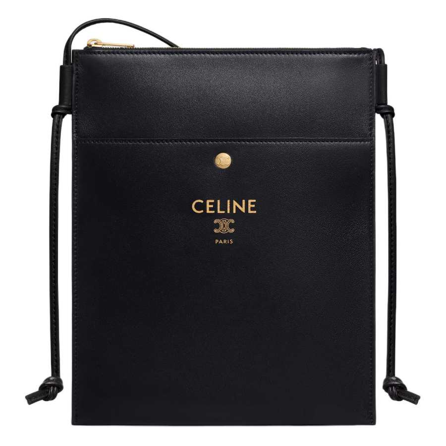 CELINE Sheepskin Shoulder Bag Mini Women's Black