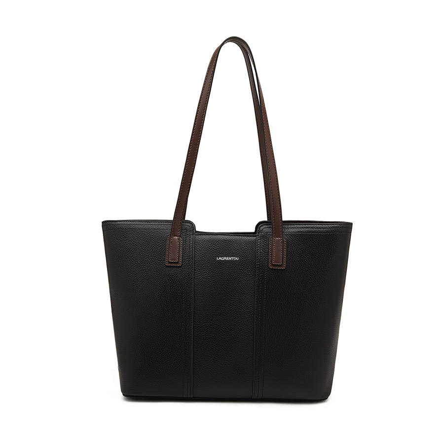 LAORENTOU Top Grain Cow Leather Shoulder Bag Regular Women's Milkshake White/Elephant Gray/Khaki/Black