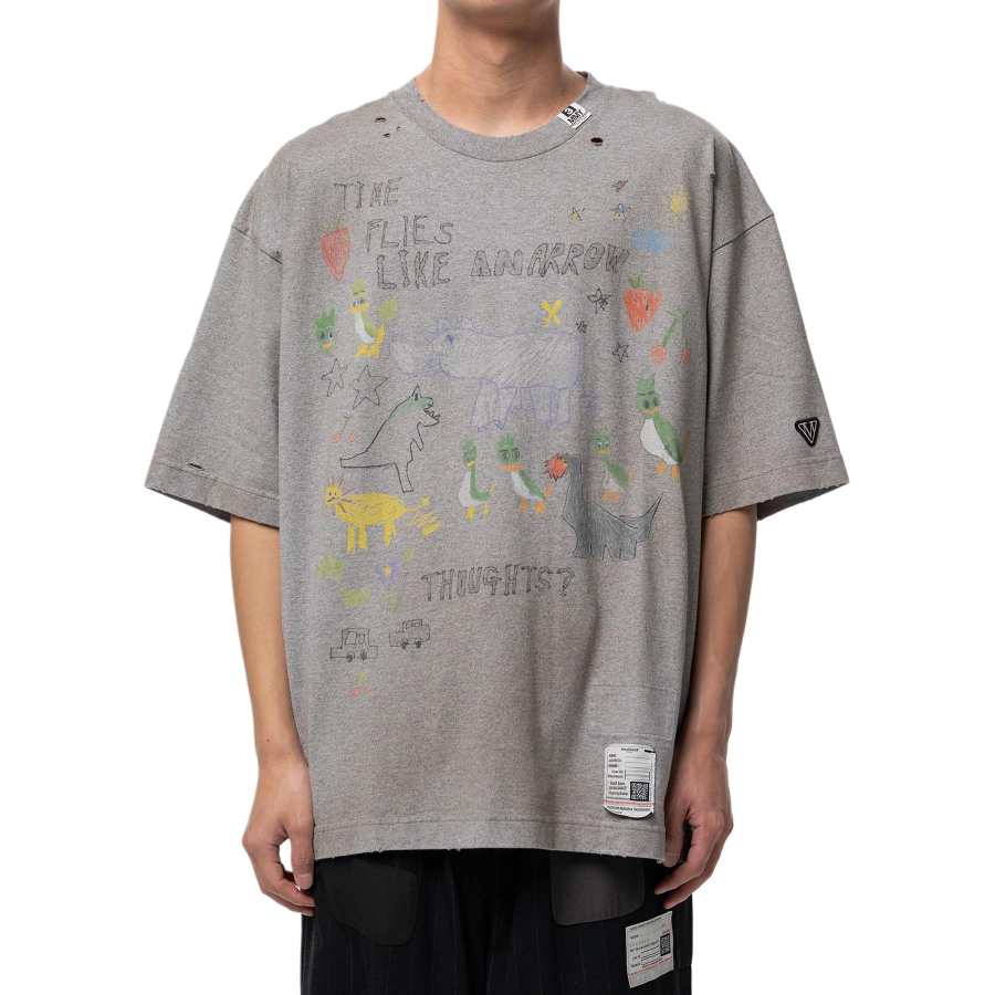 Maison Mihara Yasuhiro distressed graphic T-shirt