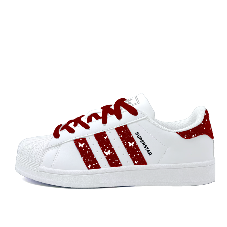 Adidas Adidas Originals Superstar Crimson Snow Abrasion Resistant Slip Resistant Low top Skateboard Shoes Women's White