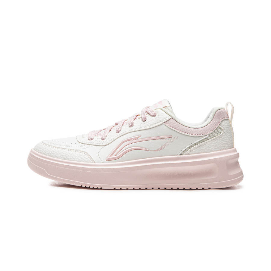 Li-Ning Li Ning Good Luck Synthetic Leather Low top Skateboard Shoes Women's Pink