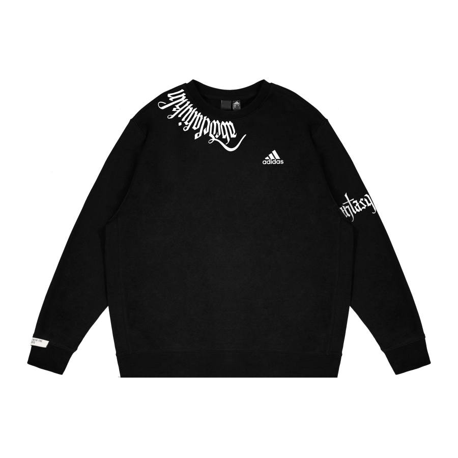 Adidas Adidas LABEL Sweatshirts Unisex Black Crew Neck Moderate Regular