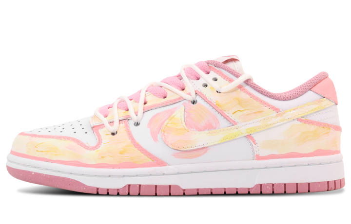 Nike Nike Dunk Pink Mist Watercolor Low top Skateboard Shoes Women's