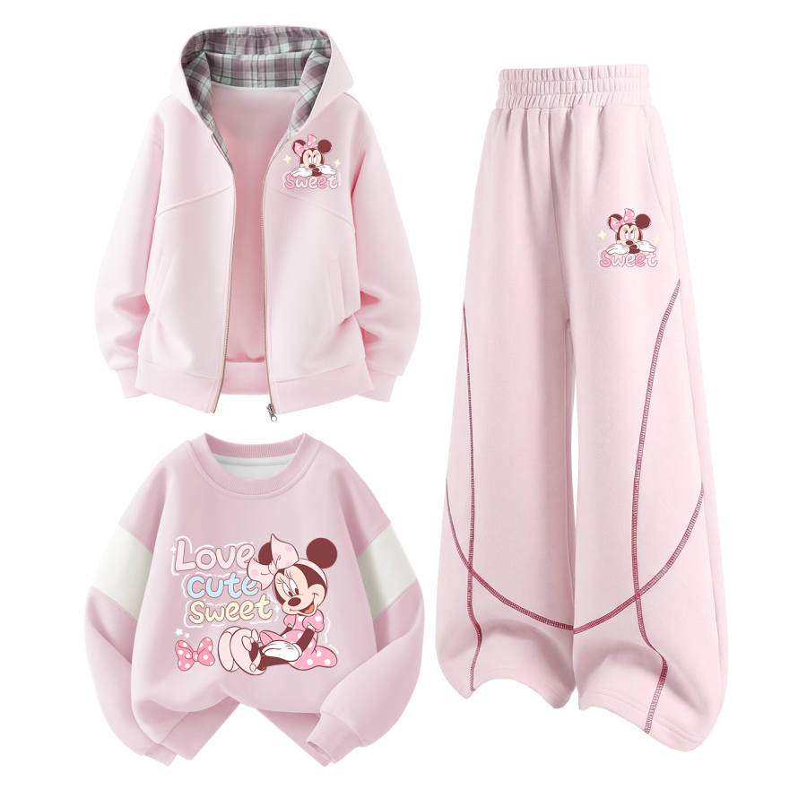 Disney Kids Casual Sportswear Crew Neck Moderate