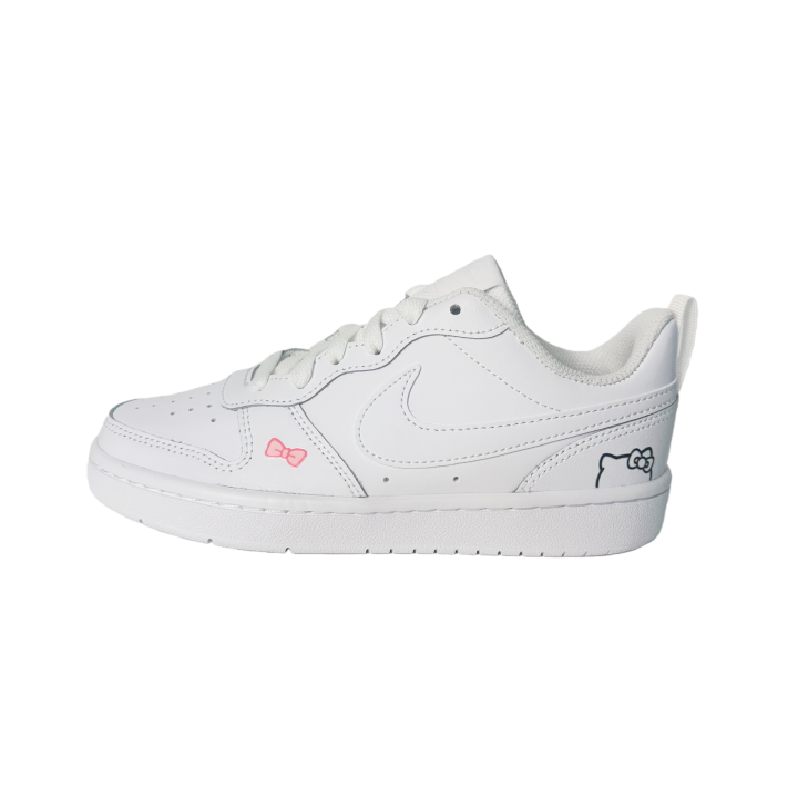 Nike Nike Court Borough Katy Bowknot Leather Low top Skateboard Shoes Unisex White