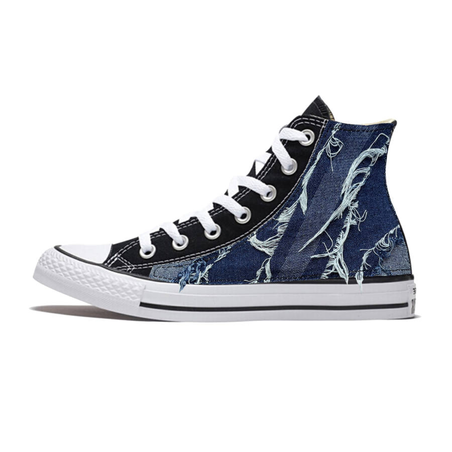 Converse All Star Cloud Weave Fringe First Edition Slip Resistant Abrasion Resistant High top Canvas Shoes Unisex