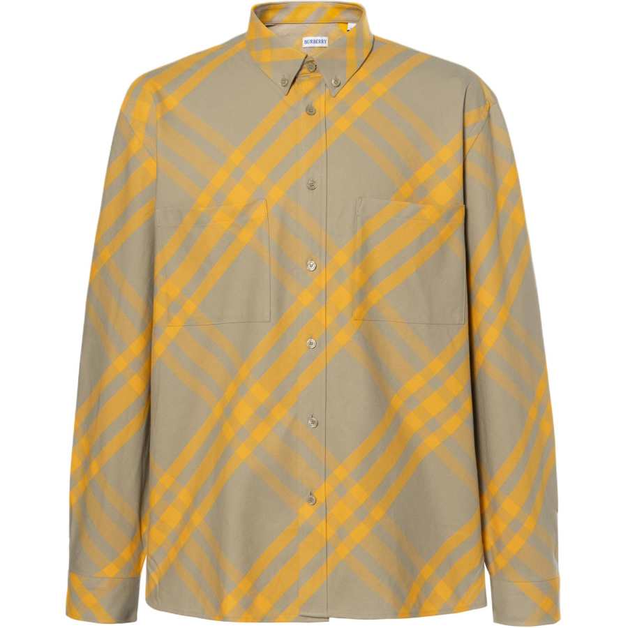 Burberry Shirts Men's Multicolor Lapel Moderate Other