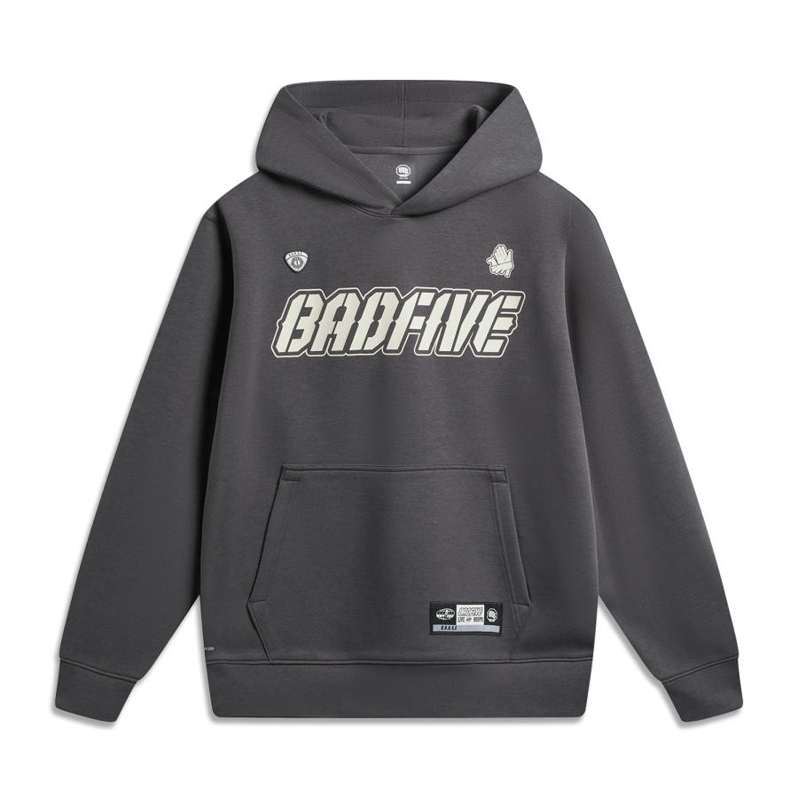 Li-Ning Li Ning Sweatshirts Men's Black Pine Gray Hooded Moderate Regular