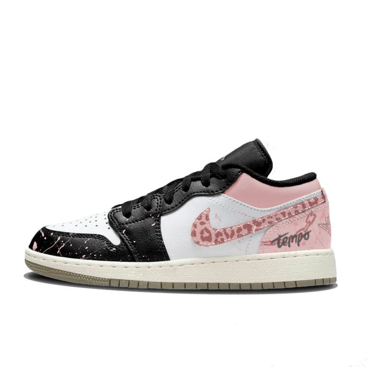 Jordan Jordan Air Jordan 1 Pink Ink Rhythm Slip Resistant Abrasion Resistant Slip Resistant Abrasion Resistant Low top