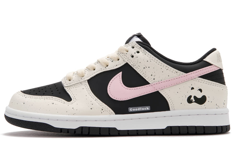 Nike Nike Dunk Panda Heart Low top Skateboard Shoes Unisex Black White Pink