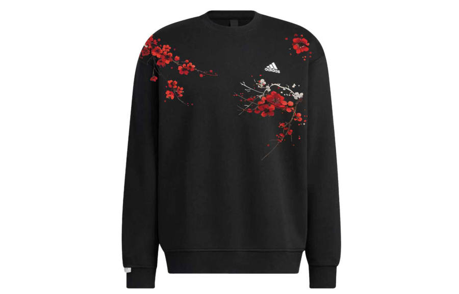 Adidas Adidas LABEL Sweatshirts Unisex Black Crew Neck Moderate Regular