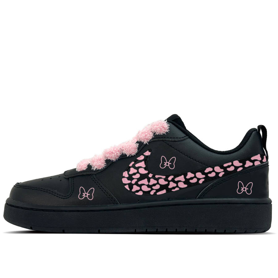 Nike Nike Court Borough Velvet Butterfly Shadow Leather Slip Resistant Abrasion Resistant Low top Kids' Skateboarding Shoes