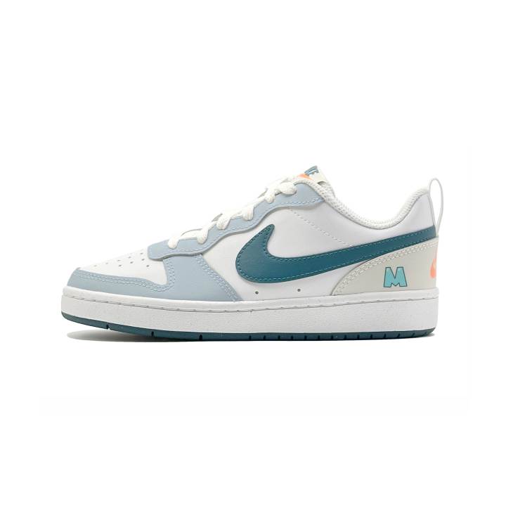 Nike Nike Court Borough 2 Mist Shadow Synthetic Leather Slip Resistant Abrasion Resistant Low top Kids' Skateboarding Shoes