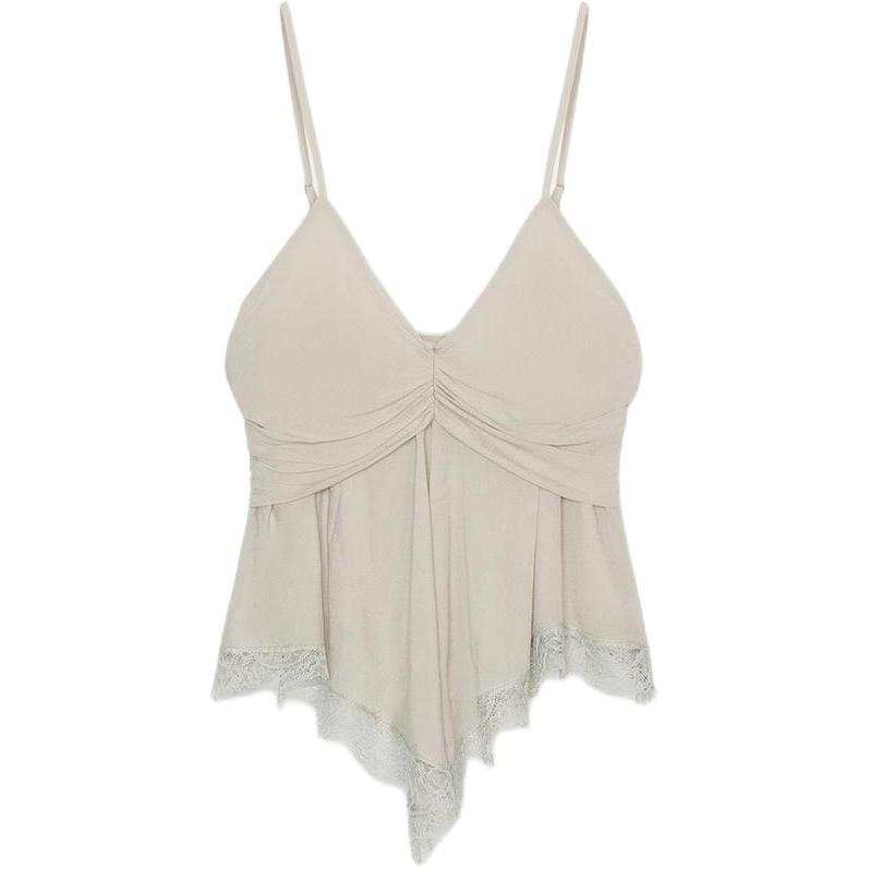 ZARA Camisoles Women's Gray V Neck Moderate