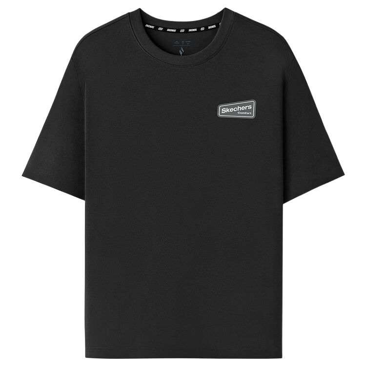 Skechers T Shirts Unisex Carbon Black/0018 Crew Neck Moderate