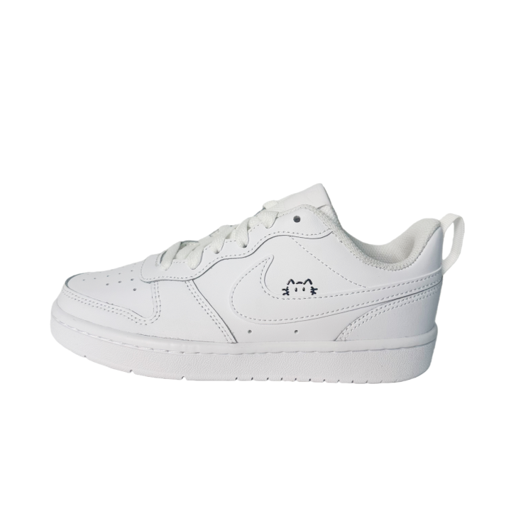 Nike Nike Court Borough Twilight Snow Kitten Leather Low top Skateboard Shoes Unisex White