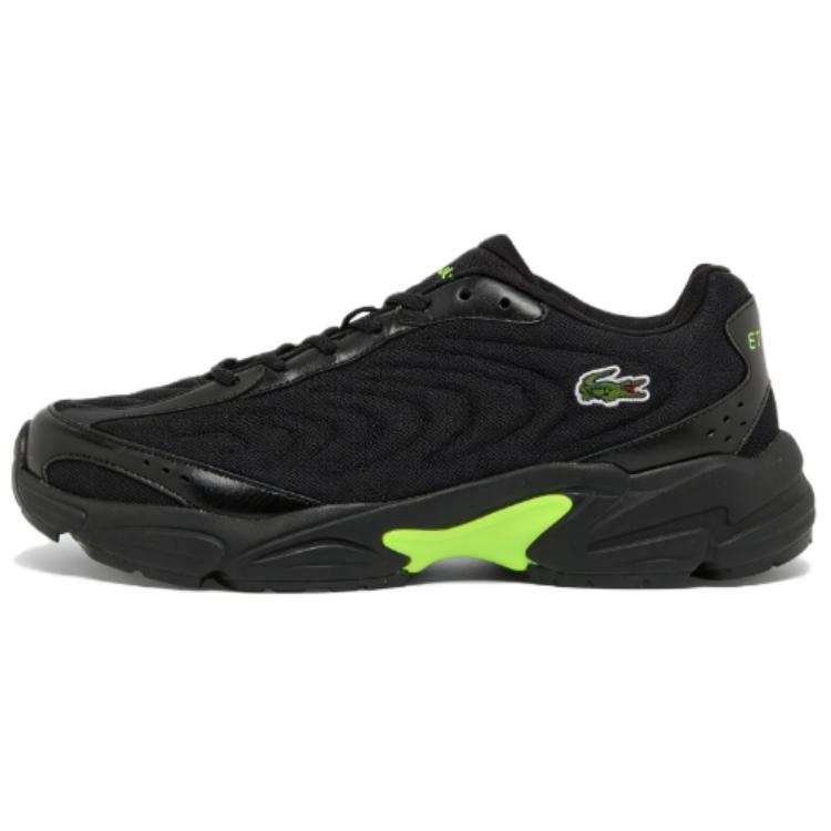 LACOSTE Storm 96 2K Comfortable And Lightweight EVA Breathable Running Shoes Men's Black Stockings