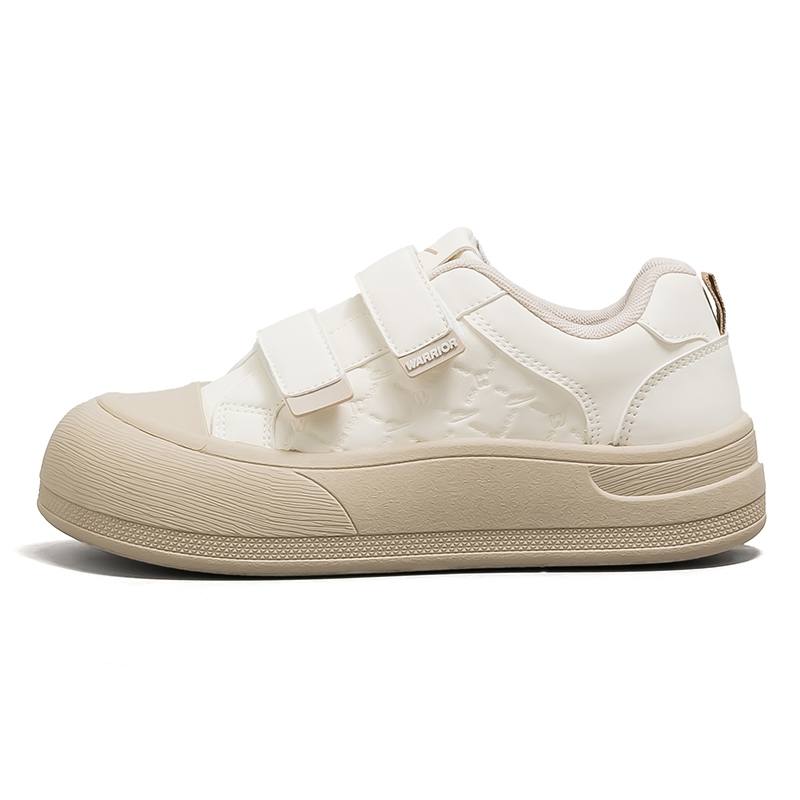Warrior Height Increasing Abrasion Resistant Lightweight Low top Skateboard Shoes Women's Beige