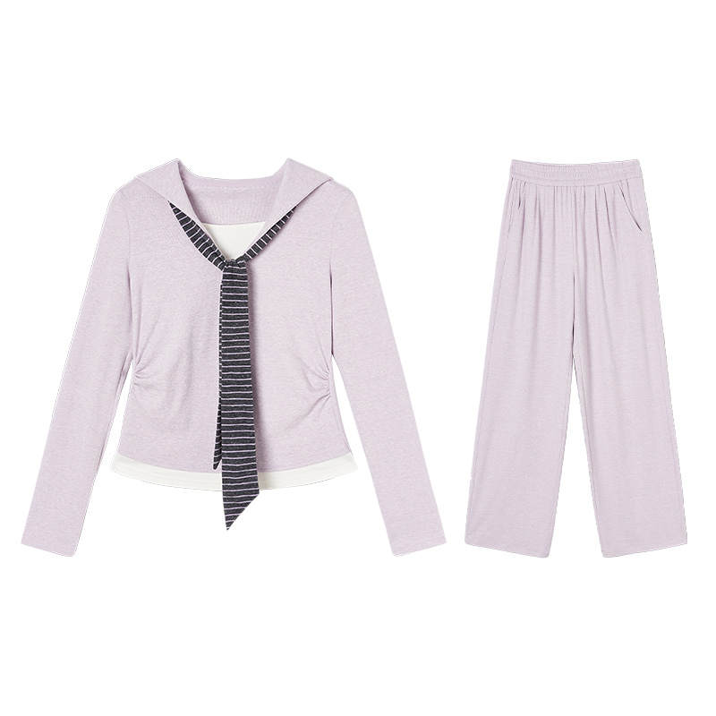 XIANGYING Casual Suits Women's Gray Purple Navy Collar Moderate Other
