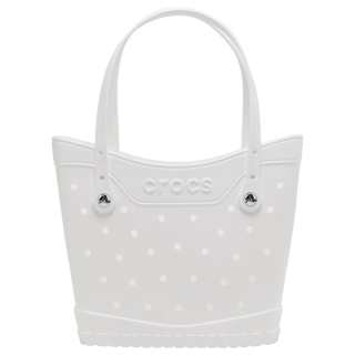 Crocs Deep Curved Design Tote Handbag Medium Women's White