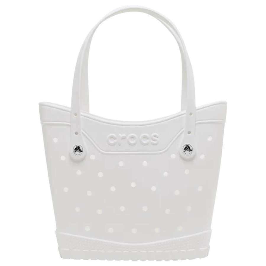 Crocs Crocs Deep Curved Design Tote Handbag Medium Women's White