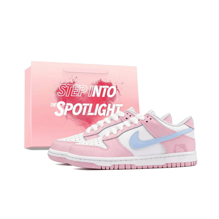 Nike Nike Dunk Pink Cat Heart Shopping Bag Low top Skateboard Shoes Women's Pink White