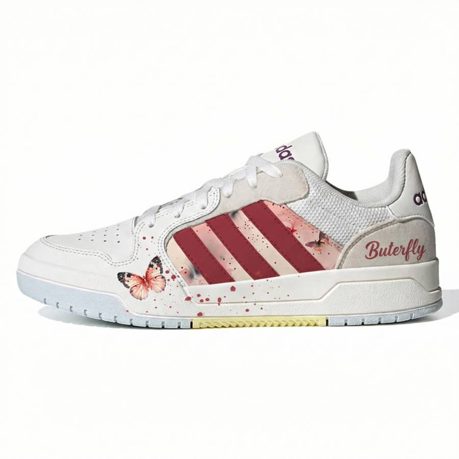 Adidas Neo Entrap Skateboard Shoes Unisex Low Top White/Pink