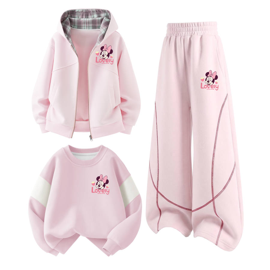 Disney Kids Casual Sportswear Crew Neck Moderate