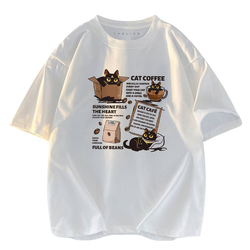 Tonlion T Shirts Unisex Crew Neck Moderate Straight Fit