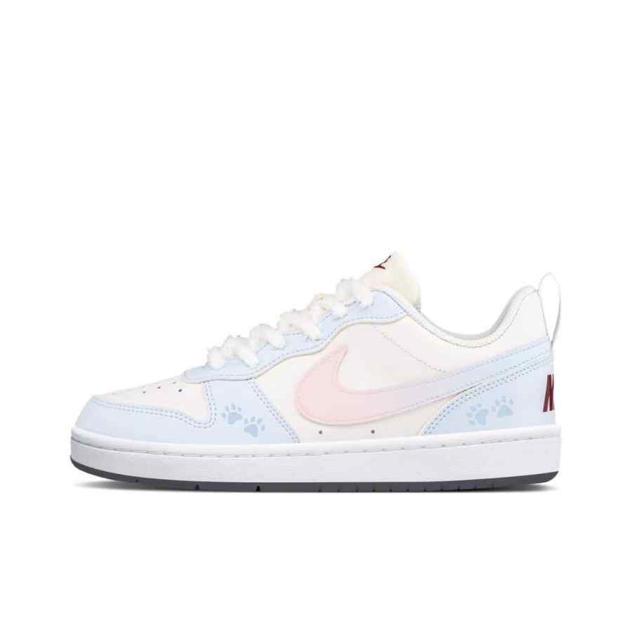 Nike Nike Court Borough Abrasion Resistant Slip Resistant Low top Skateboard Shoes Women's Blue Pink