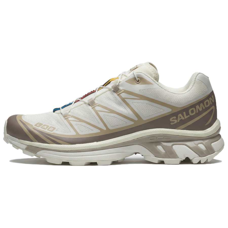 SALOMON XT 6 Fabric Low top MUD ContaGRIP Running Shoes Unisex Beige Brown