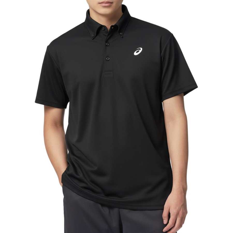ASICS ASICS Polo Shirts Men's Black Lapel Moderate Other