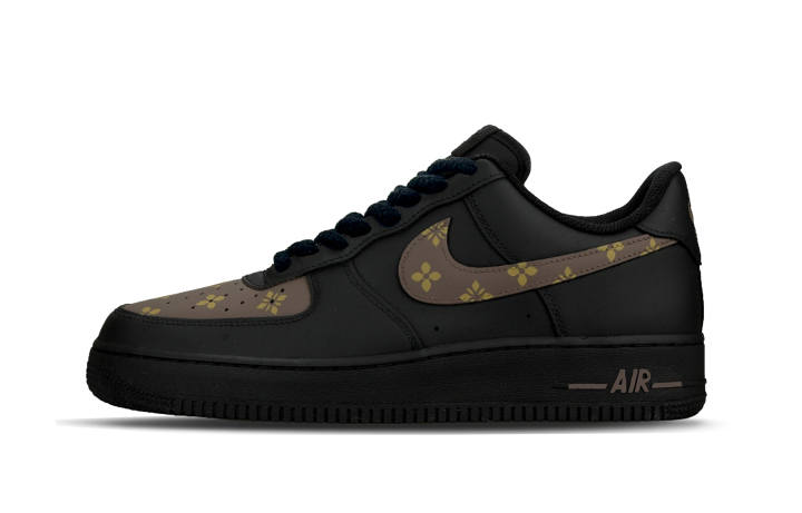 Nike Nike Air Force 1 Luigi Abrasion Resistant Slip Resistant Low top Skateboard Shoes Unisex Black