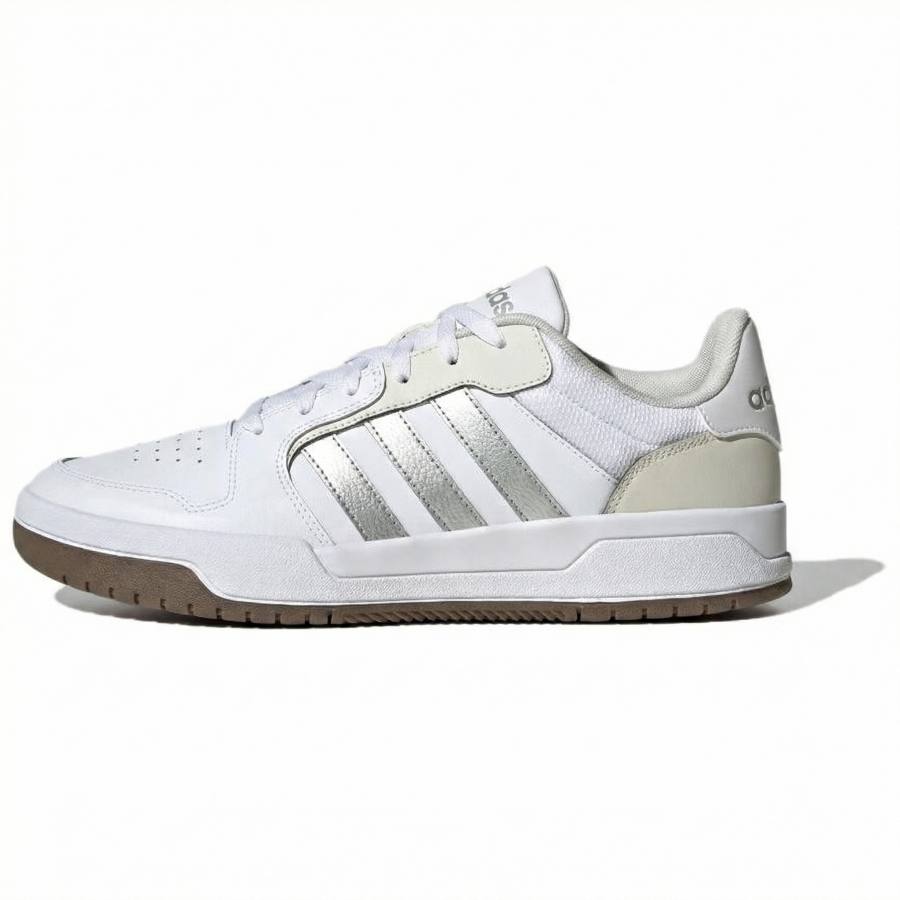 Adidas Adidas Textile, Synthetic Leather, Split Cow Leather Low top Skateboard Shoes Unisex White Silver