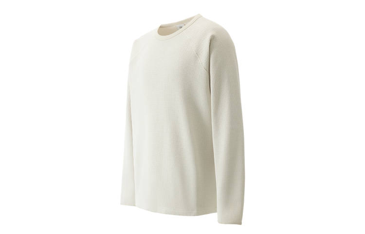 KOLON SPORT T Shirts Unisex Almond Milk AM Crew Neck