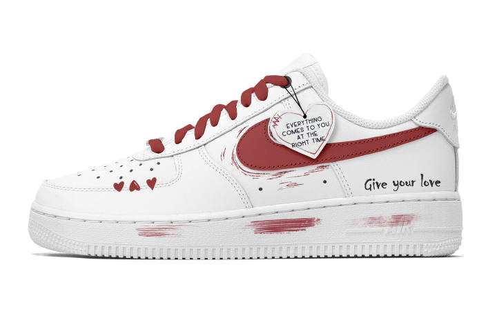 Nike Nike Air Force 1 Heartbeat For You Leather Slip Resistant Abrasion Resistant Slip Resistant Abrasion Resistant Low top