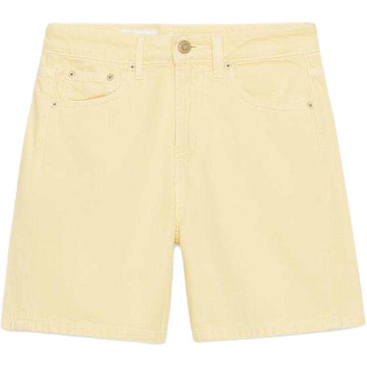 ZARA Trf Denim Shorts Women's Yellow Moderate Other