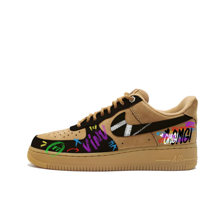 Nike Nike Air Force 1 Sand Dune Color Trail CNY Collection Height Increasing Abrasion Resistant Low top Skateboard Shoes
