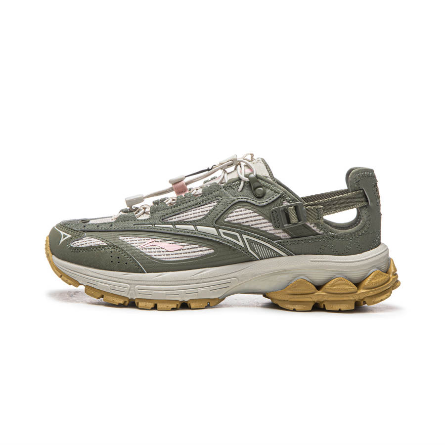 Li-Ning Li Ning Fuyao 2.0 Trail V3 Slip Resistant Abrasion Resistant Low top Casual Running Shoes Women's White Green