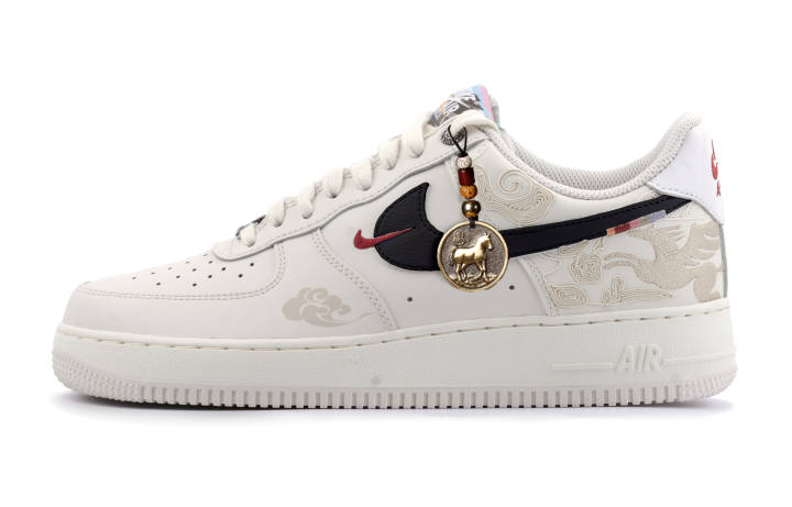 Nike Nike Air Force 1 Leaping Horse Auspiciousness Leather Slip Resistant Lightweight Low top Skateboard Shoes Men's