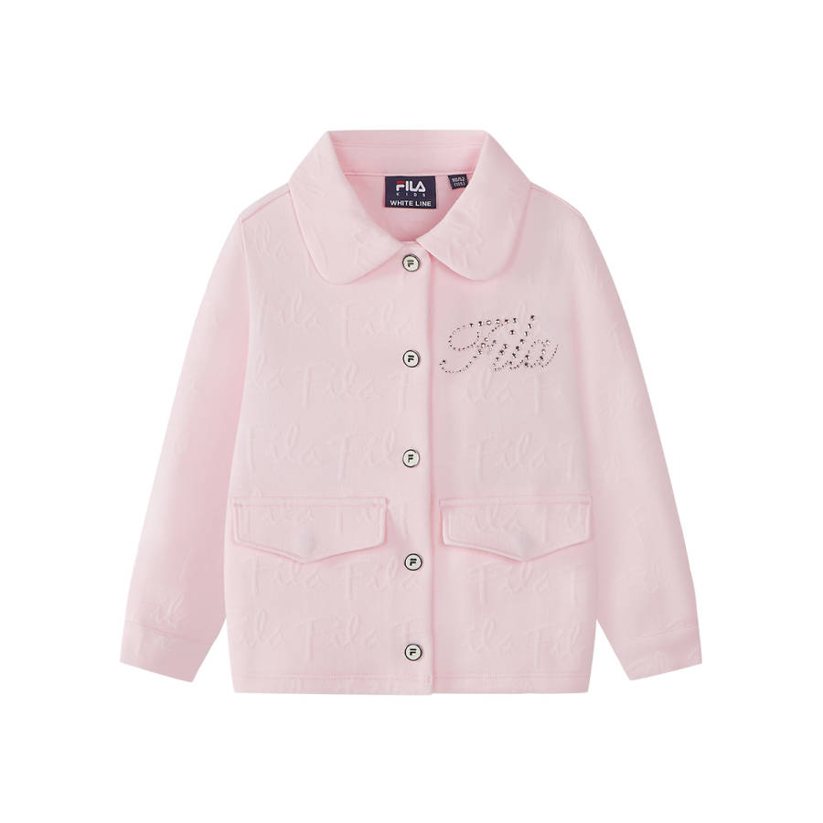 FILA KIDS Knitted Fabric Coat Pale Powder Kids'