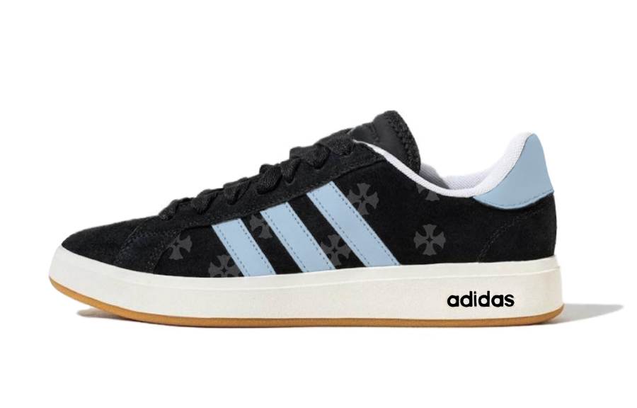 Adidas Adidas Grand Court Base 00s Synthetic Leather Thermal Breathable Low top Skateboard Shoes Unisex Blue