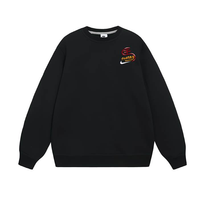 Nike Nike Club Sweatshirts Unisex Black Crew Neck Moderate Regular