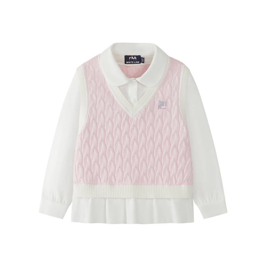 FILA KIDS Long Sleeved POLO Cloud White Kids'