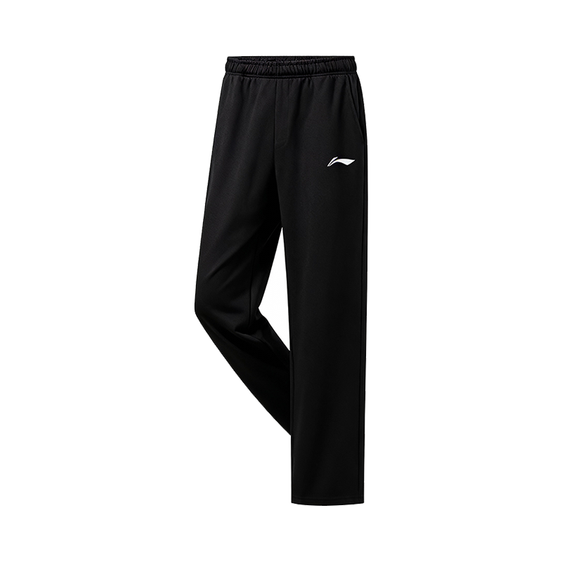 Li-Ning Li Ning Casual Pants Unisex Fashion Lightweight Fleece Lined Black Thickened Straight Fit Pants