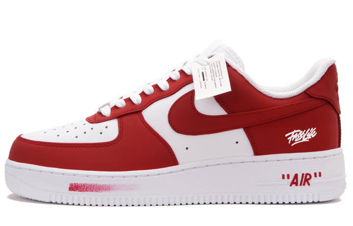 Nike Nike Air Force 1 First Year Red Low top Skateboard Shoes Unisex Red White
