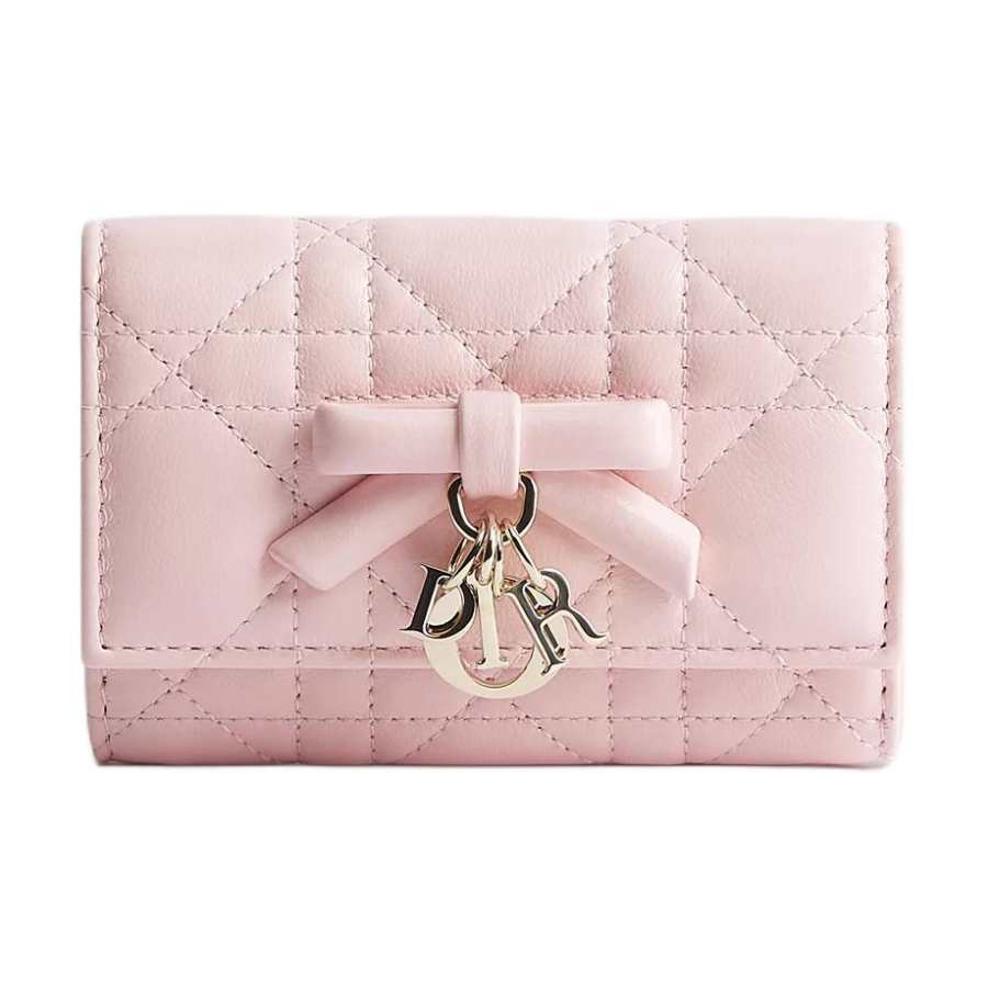 DIOR My Dior Sheepskin Wallet Women's Light Soft Pink