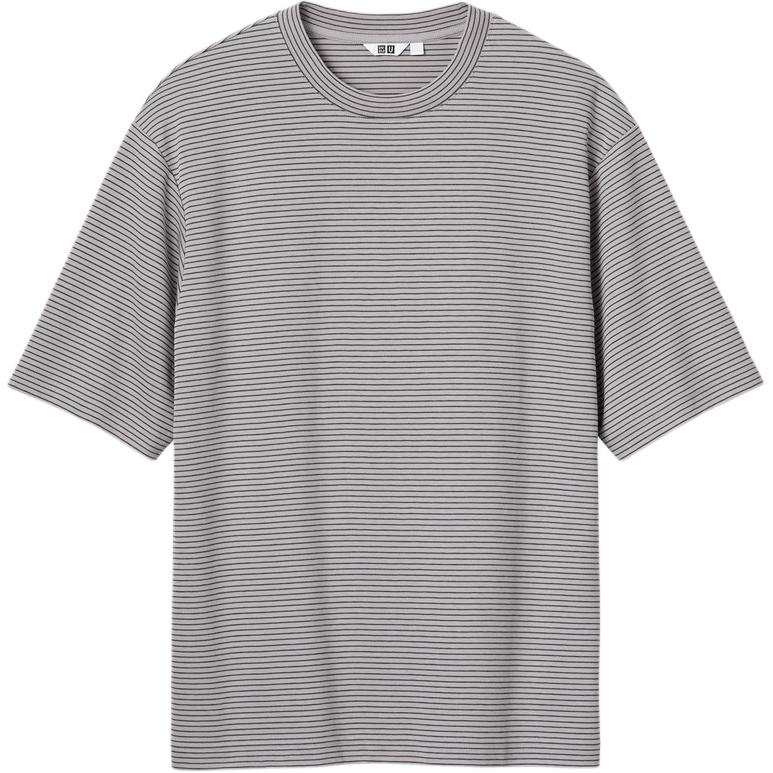 UNIQLO SS26 T Shirts Unisex Smoke Gray Crew Neck