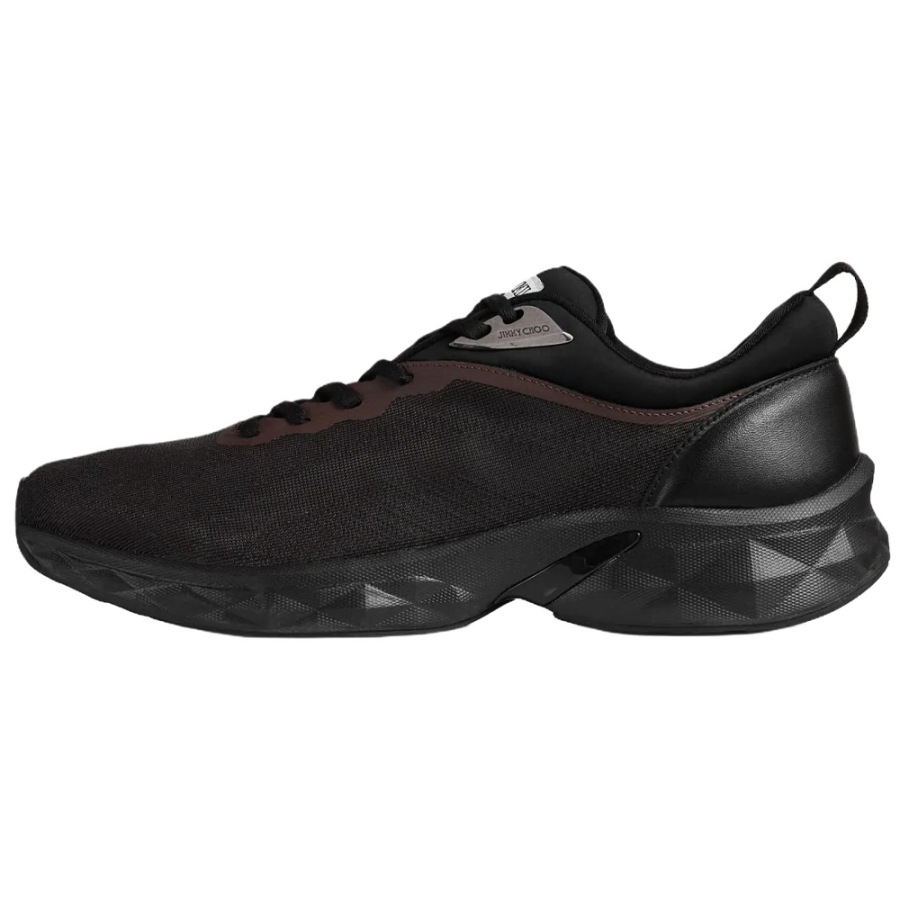 Jimmy Choo DIAMOND RUN M Leather Low top Casual Shoes Men's Black